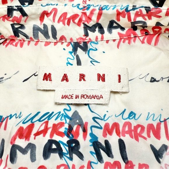 Marni Crossroads Poplin Shirt in Antique White - Picture 5 of 7